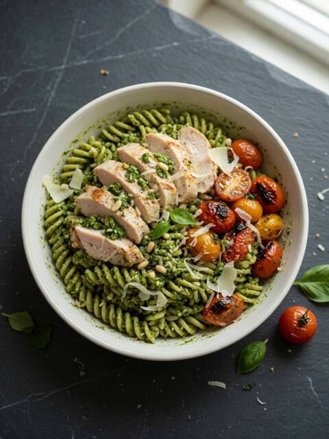 Chicken pesto pasta