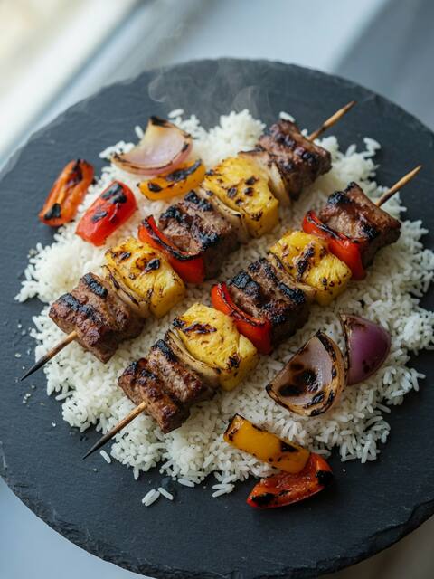 Pork & pineapple skewers