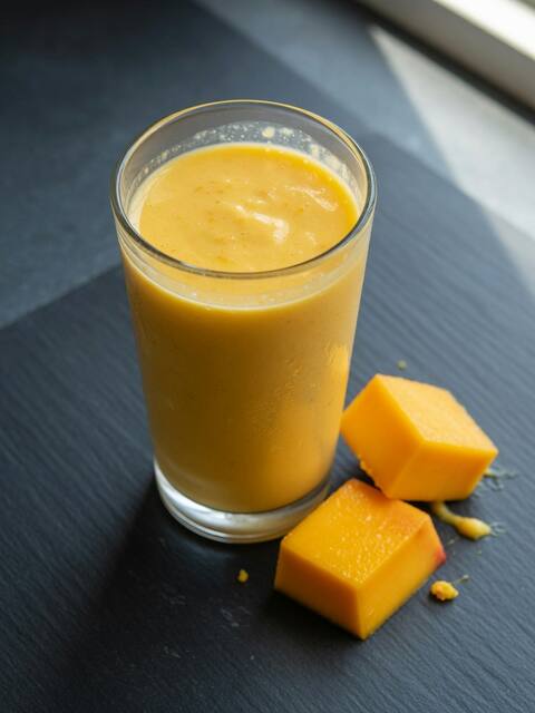 Mango lassi protein smoothie