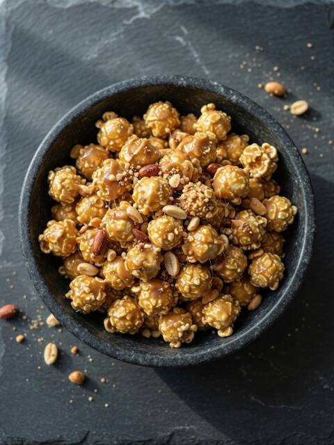 Protein popcorn snack