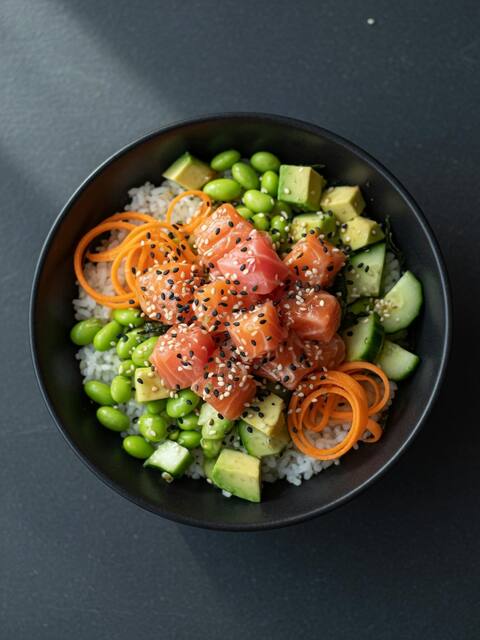 Salmon poke bowl