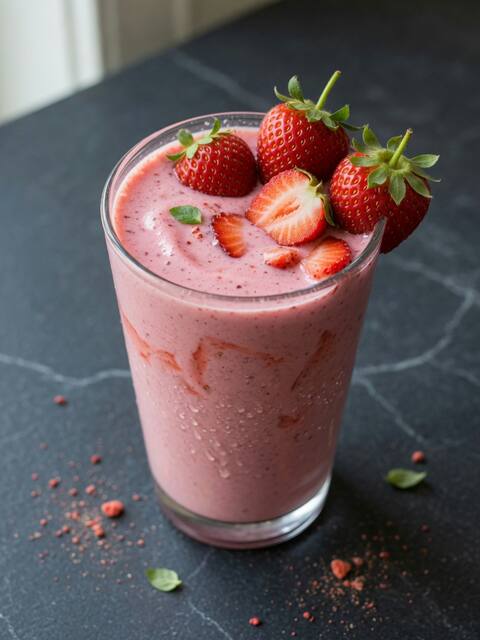 Strawberry protein shake