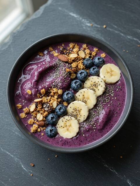 Berry protein smoothie bowl