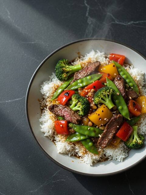 Beef & veg stir-fry
