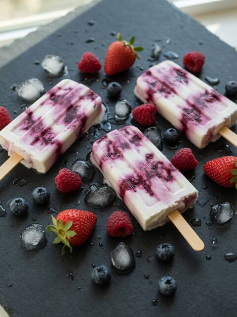 Protein yogurt popsicles