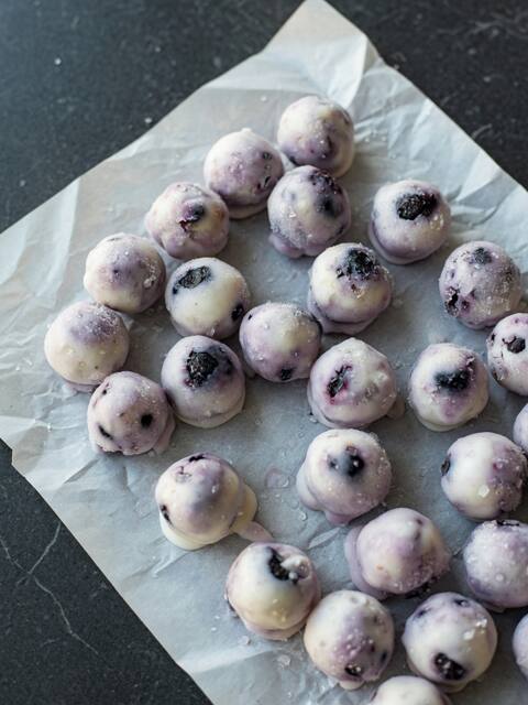 Protein frozen yogurt bites
