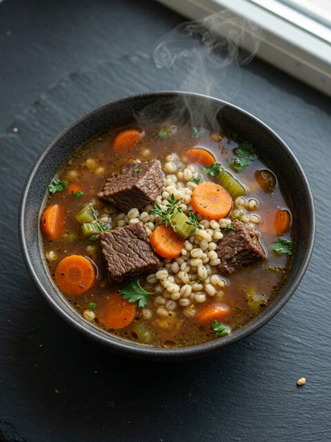 Beef & barley soup