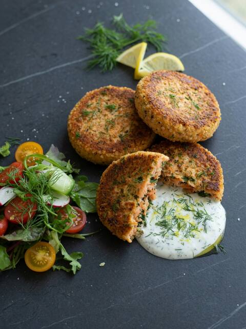 Salmon & quinoa patties