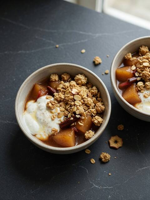 Protein apple crumble cups