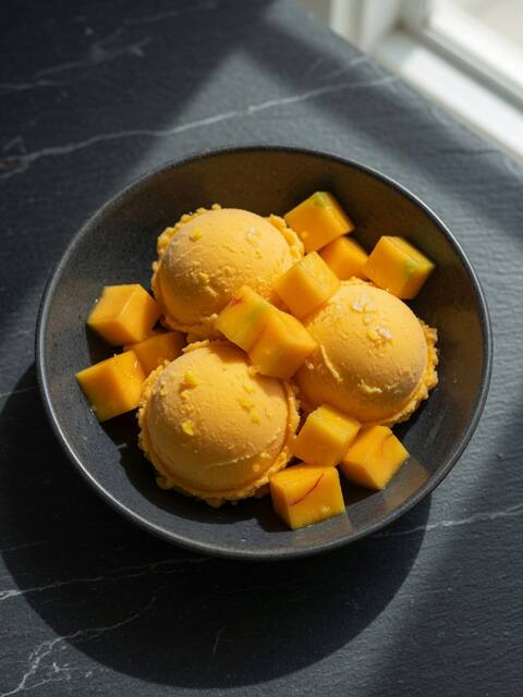 Protein mango sorbet
