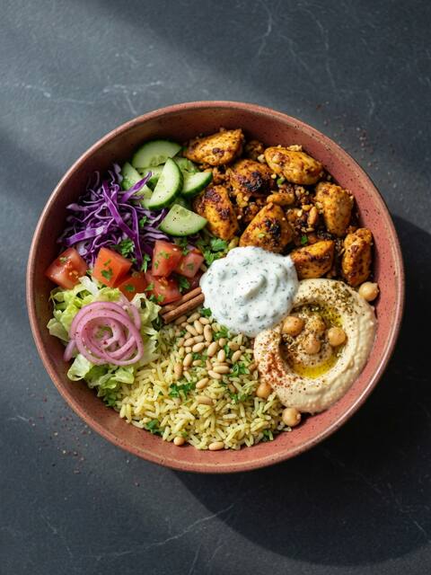 Chicken kebab bowl