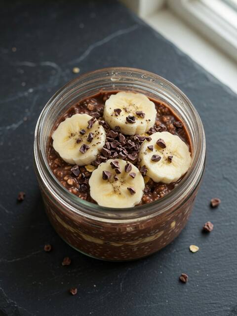Chocolate protein overnight oats